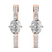 14ct Rose Gold Moonlight Glow Elongated Lab Diamond Hoop Earrings