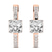 18ct Rose Gold Moonlight Glow Elongated Lab Diamond Hoop Earrings
