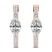 18ct Rose Gold Moonlight Glow Elongated Lab Diamond Hoop Earrings