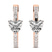 18ct Rose Gold Moonlight Glow Elongated Lab Diamond Hoop Earrings