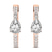 14ct Rose Gold Moonlight Glow Elongated Lab Diamond Hoop Earrings