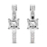 9ct White Gold Moonlight Glow Elongated Lab Diamond Hoop Earrings