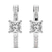 9ct White Gold Moonlight Glow Elongated Lab Diamond Hoop Earrings