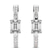 9ct White Gold Moonlight Glow Elongated Lab Diamond Hoop Earrings
