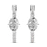 9ct White Gold Moonlight Glow Elongated Lab Diamond Hoop Earrings