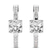 9ct White Gold Moonlight Glow Elongated Lab Diamond Hoop Earrings