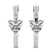 9ct White Gold Moonlight Glow Elongated Lab Diamond Hoop Earrings