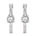 9ct White Gold Moonlight Glow Elongated Lab Diamond Hoop Earrings