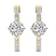 14ct Yellow Gold Moonlight Glow Elongated Lab Diamond Hoop Earrings