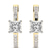 14ct Yellow Gold Moonlight Glow Elongated Lab Diamond Hoop Earrings