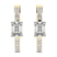 18ct Yellow Gold Moonlight Glow Elongated Lab Diamond Hoop Earrings