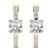 18ct Yellow Gold Moonlight Glow Elongated Lab Diamond Hoop Earrings