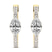 14ct Yellow Gold Moonlight Glow Elongated Lab Diamond Hoop Earrings