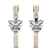 14ct Yellow Gold Moonlight Glow Elongated Lab Diamond Hoop Earrings
