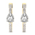14ct Yellow Gold Moonlight Glow Elongated Lab Diamond Hoop Earrings