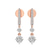 14ct Rose Gold Tatiana Dangling Solitaire Lab Diamond Earrings