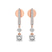 14ct Rose Gold Tatiana Dangling Solitaire Lab Diamond Earrings