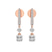 14ct Rose Gold Tatiana Dangling Solitaire Lab Diamond Earrings