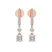 14ct Rose Gold Tatiana Dangling Solitaire Lab Diamond Earrings