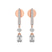 14ct Rose Gold Tatiana Dangling Solitaire Lab Diamond Earrings