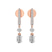 14ct Rose Gold Tatiana Dangling Solitaire Lab Diamond Earrings