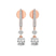 14ct Rose Gold Tatiana Dangling Solitaire Lab Diamond Earrings