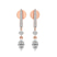 14ct Rose Gold Tatiana Dangling Solitaire Lab Diamond Earrings