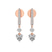 14ct Rose Gold Tatiana Dangling Solitaire Lab Diamond Earrings
