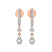 14ct Rose Gold Tatiana Dangling Solitaire Lab Diamond Earrings