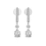 Platinum Tatiana Dangling Solitaire Lab Diamond Earrings