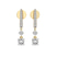 9ct Yellow Gold Tatiana Dangling Solitaire Lab Diamond Earrings