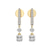 9ct Yellow Gold Tatiana Dangling Solitaire Lab Diamond Earrings