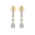9ct Yellow Gold Tatiana Dangling Solitaire Lab Diamond Earrings