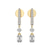 9ct Yellow Gold Tatiana Dangling Solitaire Lab Diamond Earrings