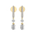 9ct Yellow Gold Tatiana Dangling Solitaire Lab Diamond Earrings