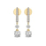9ct Yellow Gold Tatiana Dangling Solitaire Lab Diamond Earrings