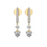 9ct Yellow Gold Tatiana Dangling Solitaire Lab Diamond Earrings