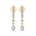 9ct Yellow Gold Tatiana Dangling Solitaire Lab Diamond Earrings