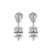 10kt White Gold Sparkling Cascades Dangling Lab Diamond Earrings