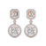 18kt Rose Gold Stardust Dangles Lab Diamond Earrings