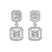 10kt White Gold Stardust Dangles Lab Diamond Earrings