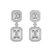 10kt White Gold Stardust Dangles Lab Diamond Earrings
