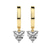 10kt Yellow Gold Midnight Charms Hoop Lab Diamond Earrings