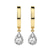 14ct Yellow Gold Midnight Charms Hoop Lab Diamond Earrings