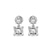10kt White Gold Seraphic Teardrop Dangling Lab Diamond Earrings