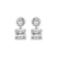 9ct White Gold Seraphic Teardrop Dangling Lab Diamond Earrings