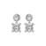 10kt White Gold Seraphic Teardrop Dangling Lab Diamond Earrings