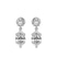 10kt White Gold Seraphic Teardrop Dangling Lab Diamond Earrings