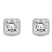 9ct White Gold Solice Lab Diamond Stud Earrings