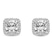 9ct White Gold Solice Lab Diamond Stud Earrings